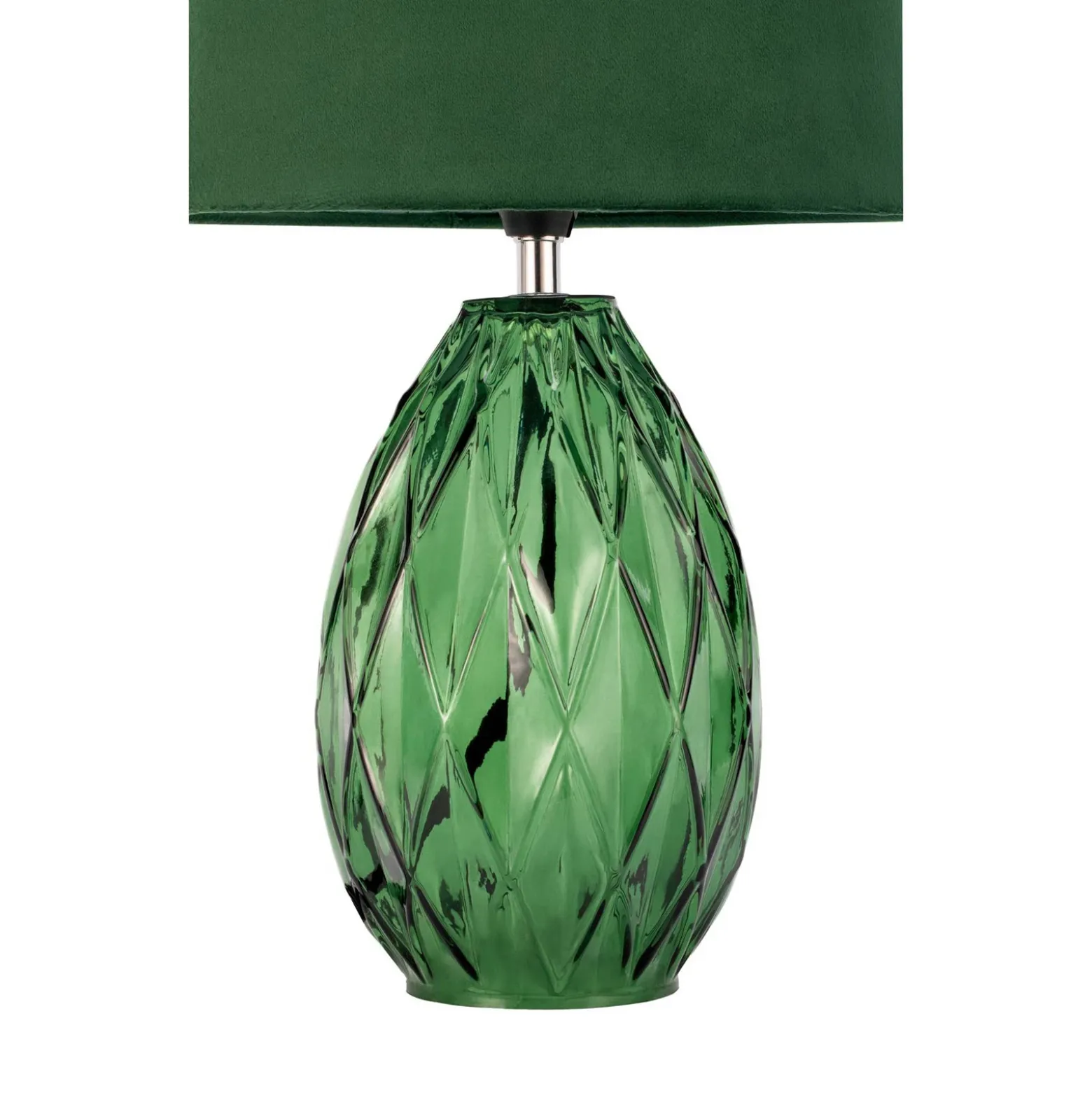 Pauleen cristal Velvet lámpara de mesa, pie vidrio