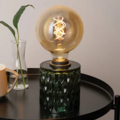 Pauleen Crystal Magic lámpara de mesa vidrio verde