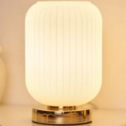 Pauleen Noble Purity lámpara de mesa vidrio blanco