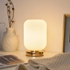 Pauleen Noble Purity lámpara de mesa vidrio blanco