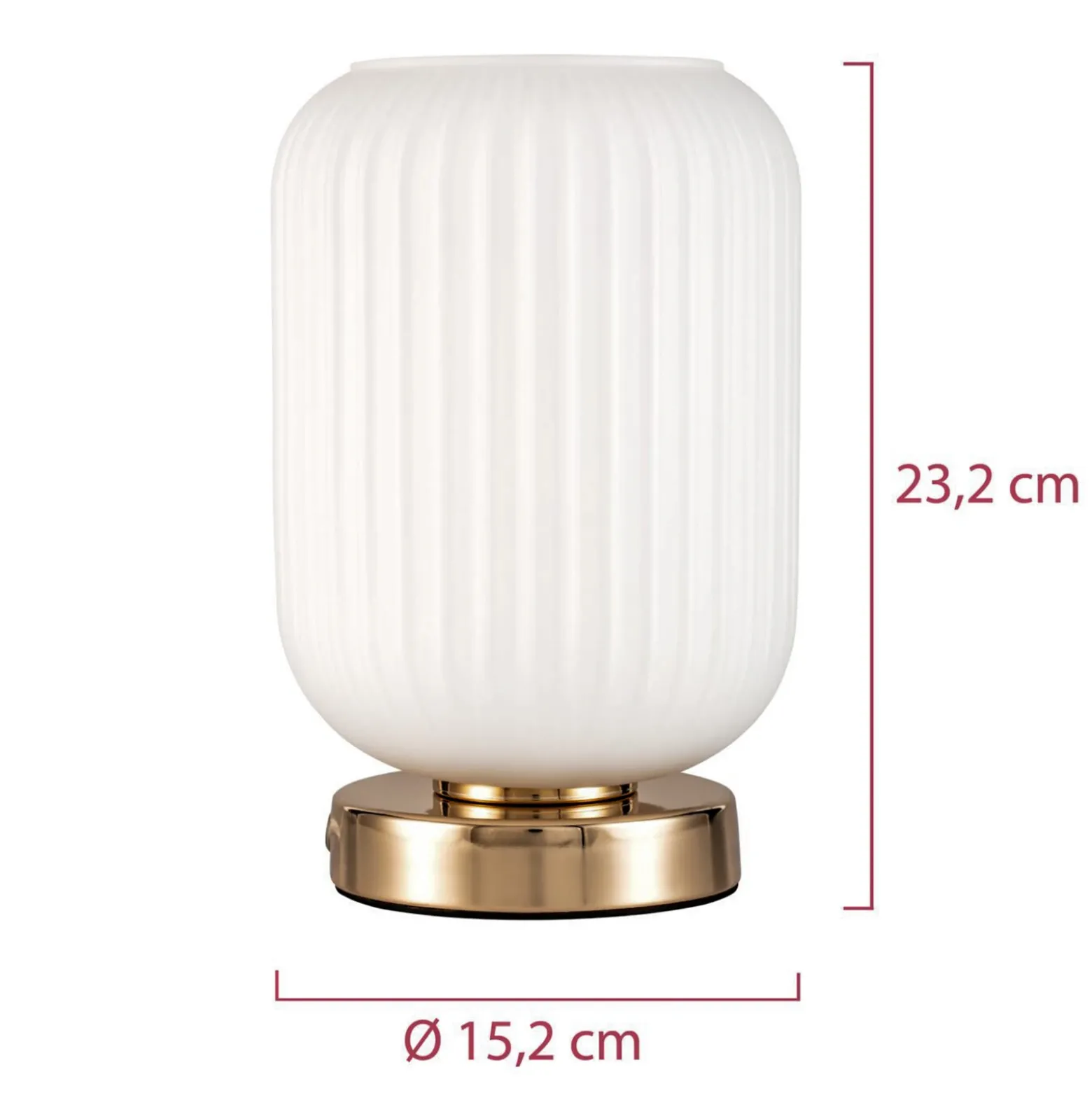 Pauleen Noble Purity lámpara de mesa vidrio blanco