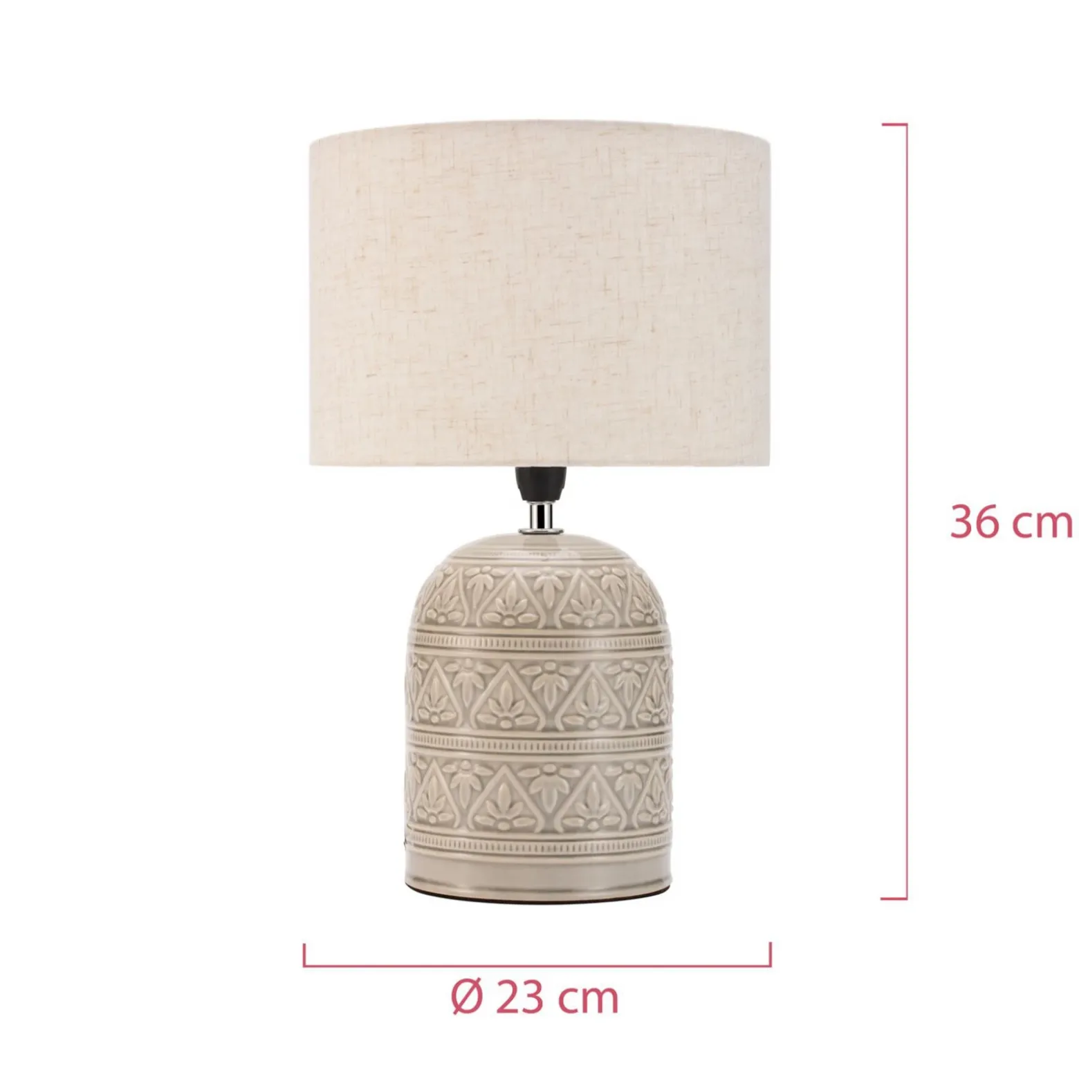 Pauleen Tender Pearl lámpara mesa pantalla textil