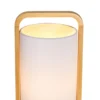 Pauleen Woody Charm lámpara mesa de tela y madera