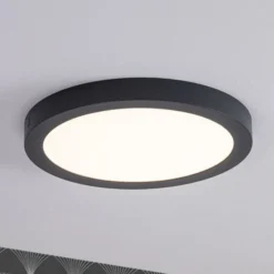 Paulmann Abia panel LED Ø 30cm 2.700K gris oscuro