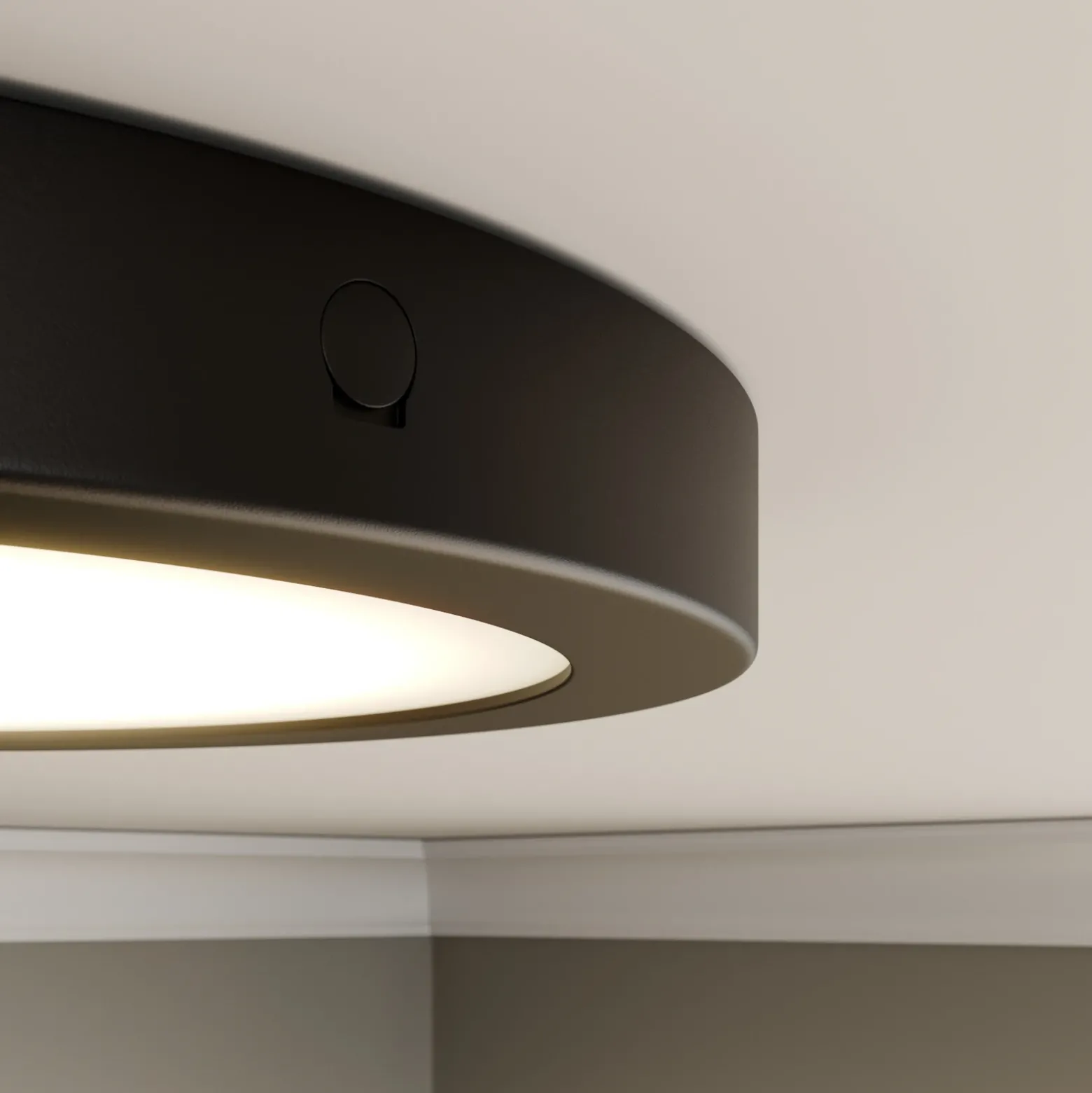 Paulmann Abia panel LED Ø 30cm 2.700K negro mate