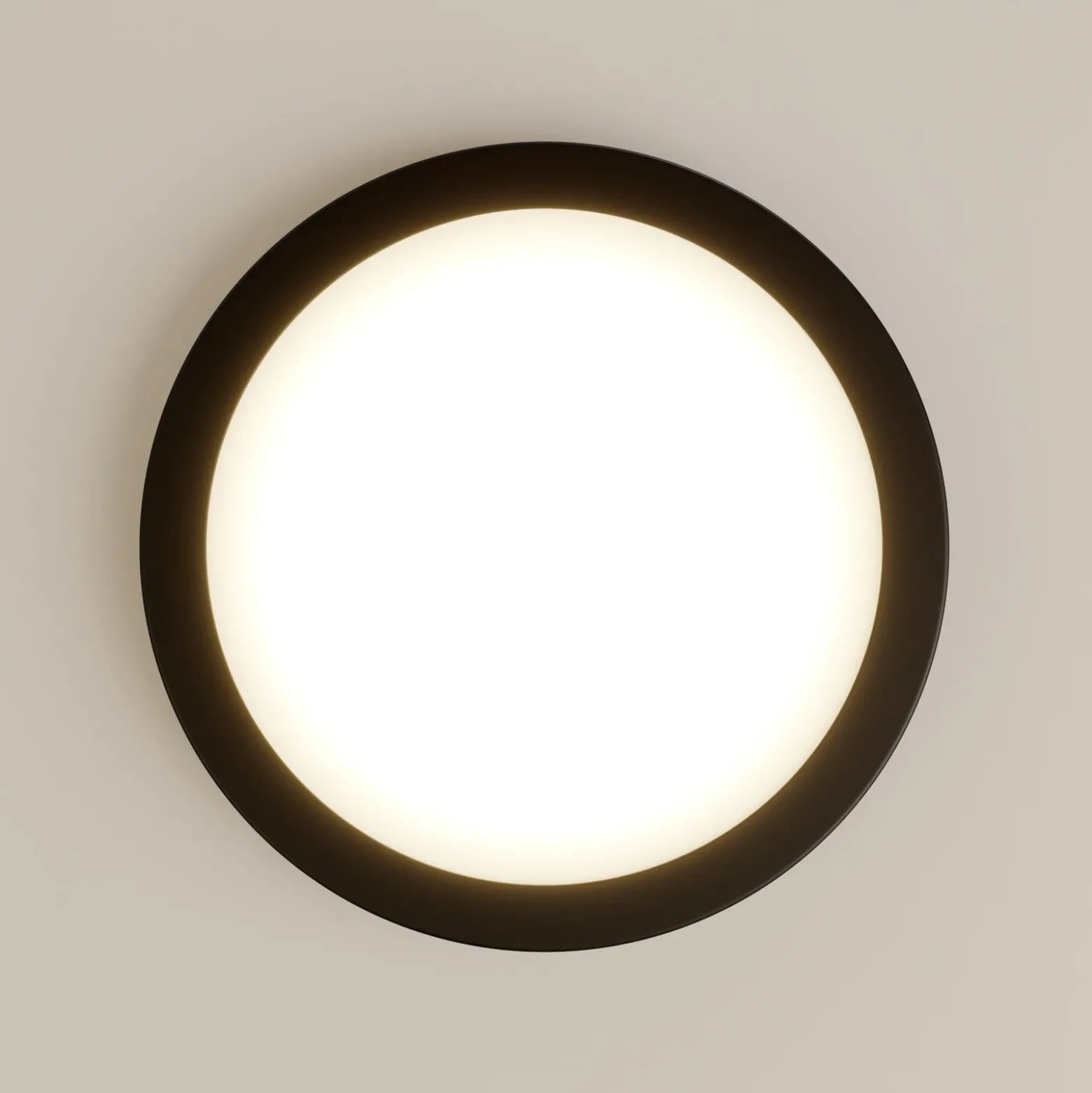 Paulmann Abia panel LED Ø 30cm 2.700K negro mate