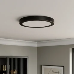 Paulmann Abia panel LED Ø 30cm 2.700K negro mate