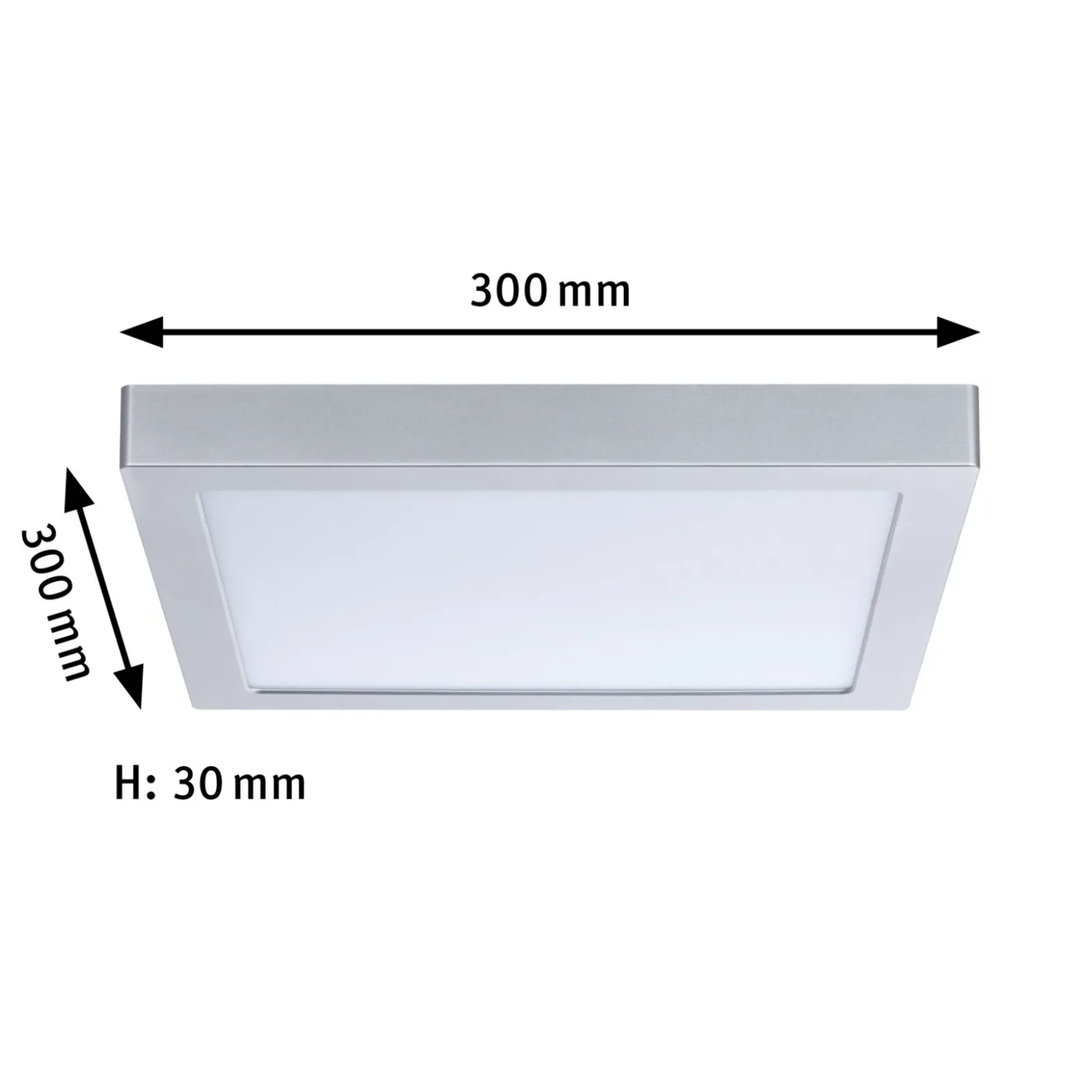 Paulmann Abia panel LED 30x30 cm 2.700K cromo