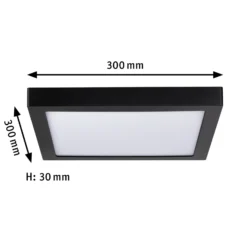Paulmann Abia panel LED 30x30 cm 2.700K negro