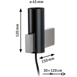 Paulmann Aik aplique con cable y enchufe