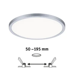 Paulmann Areo panel dim 3 redondo 840 cromo 23cm
