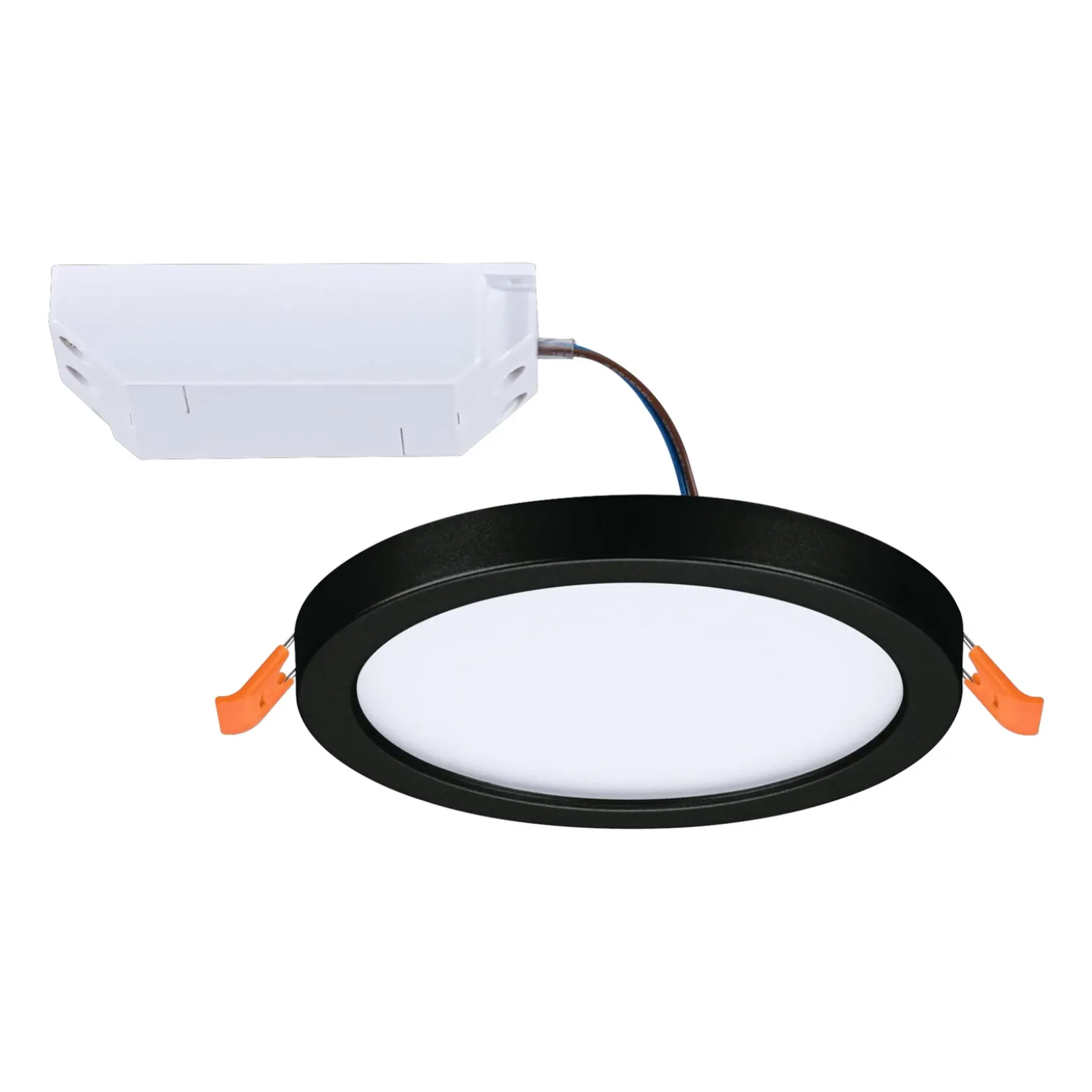 Paulmann Areo panel LED redondo negro 3000K Ø11,8cm