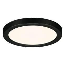 Paulmann Areo panel LED redondo negro 3000K Ø11,8cm