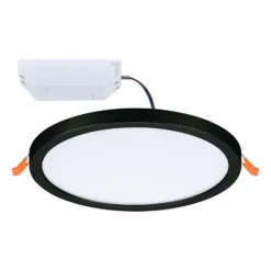 Paulmann Areo panel LED redondo negro 4000K Ø17,5cm