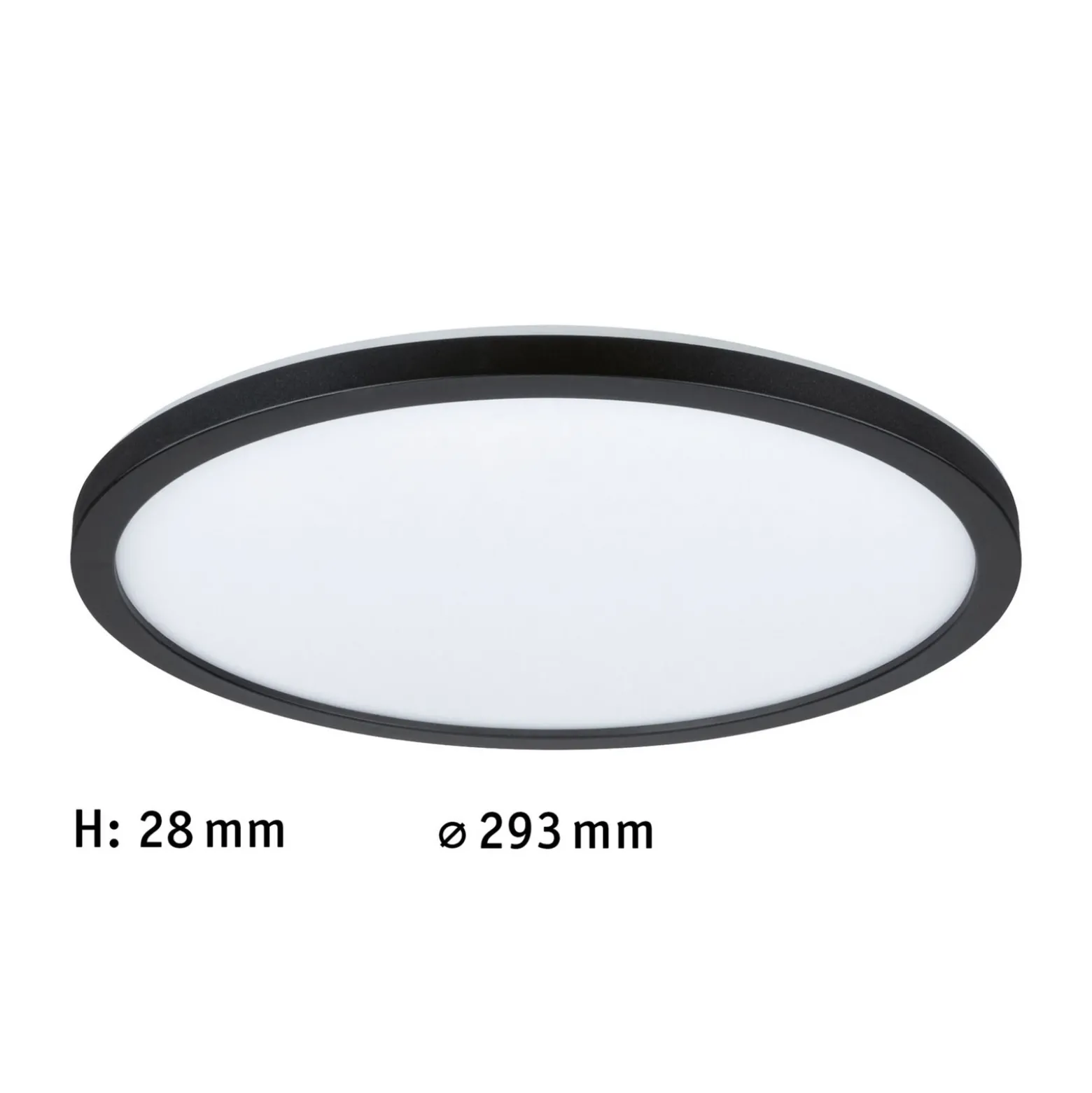 Paulmann Atria Shine Panel on/off Black 840 Ø29cm