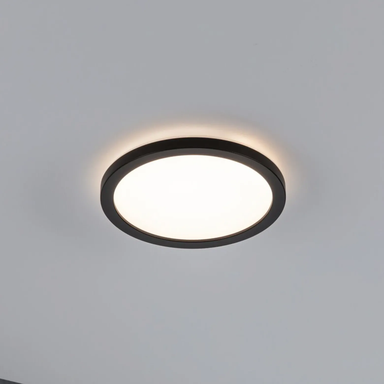 Paulmann Atria Shine Panel on/off negro 830 Ø19cm