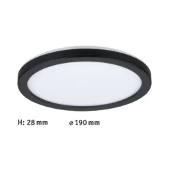 Paulmann Atria Shine Panel on/off negro 830 Ø19cm