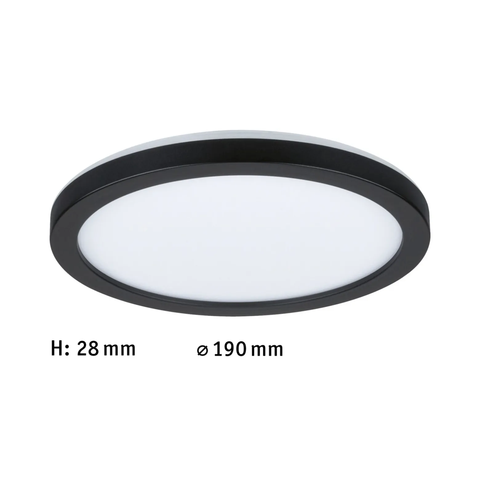 Paulmann Atria Shine Panel on/off negro 830 Ø19cm