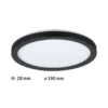 Paulmann Atria Shine Panel on/off negro 830 Ø19cm