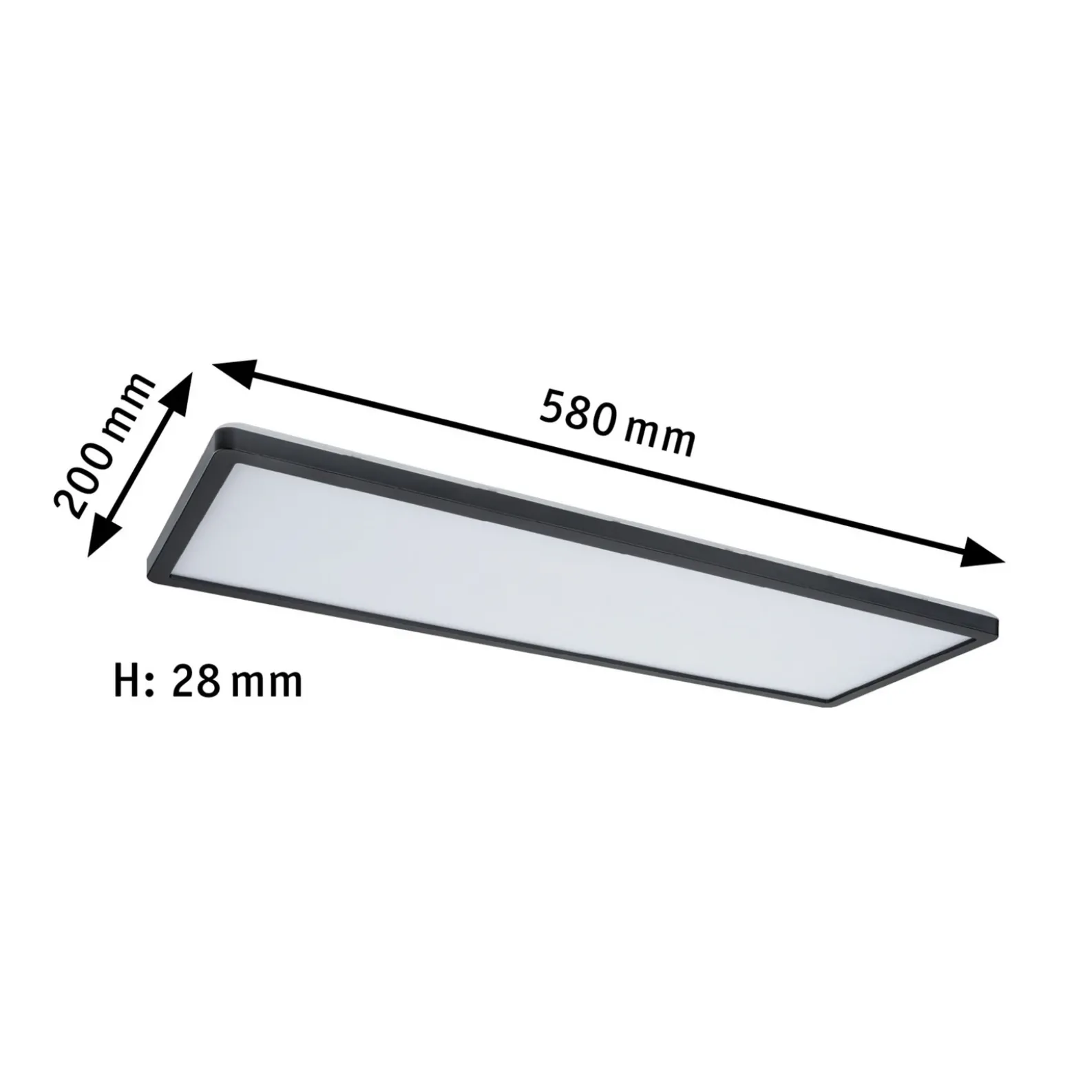 Paulmann Atria Shine panel 3-step negro 830 58x20