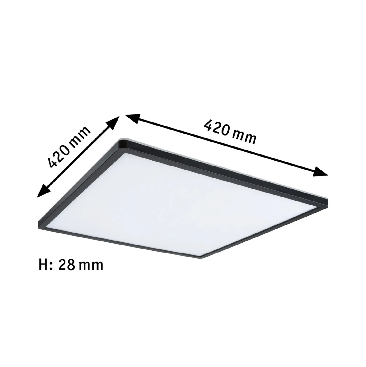 Paulmann Atria Shine panel 3-step negro 830 42x42