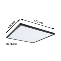 Paulmann Atria Shine panel 3-step negro 830 42x42