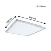 Paulmann Atria Shine panel 3-step cromo 830 42x42