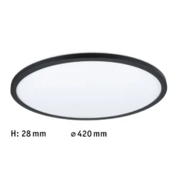 Paulmann Atria Shine panel 3-step negro 840 Ø42cm