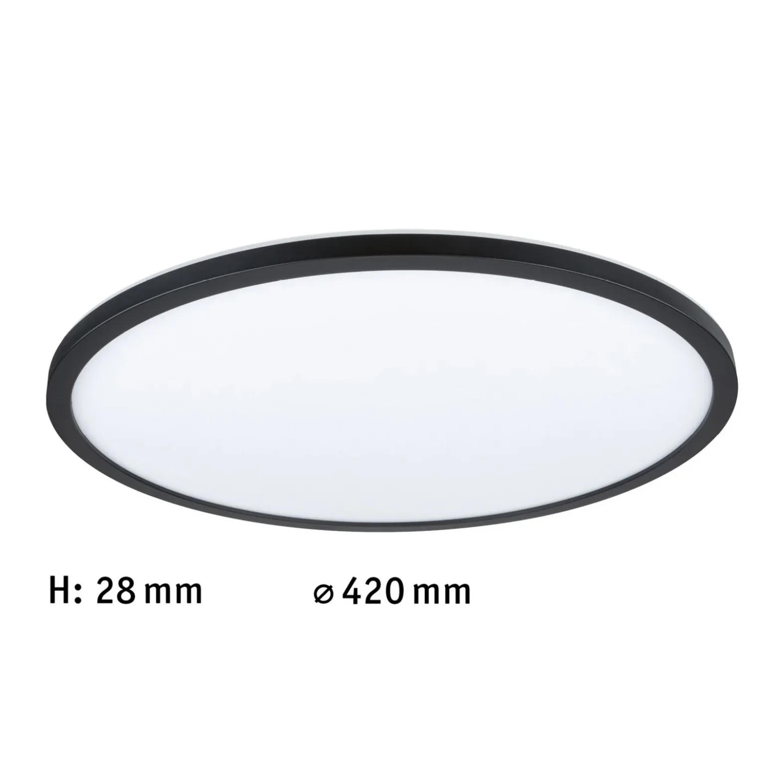 Paulmann Atria Shine panel 3-step negro 840 Ø42cm