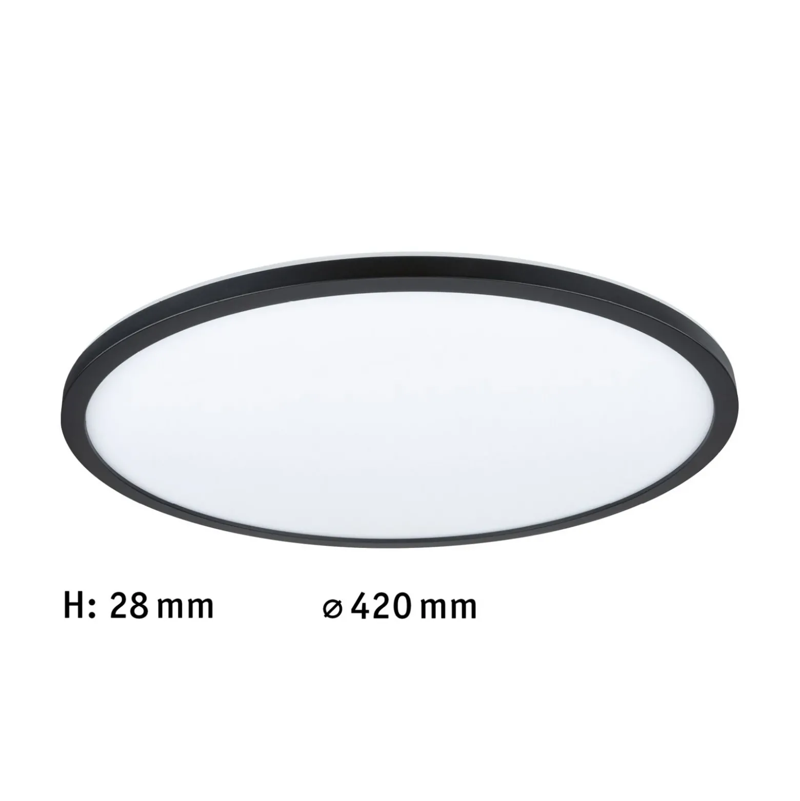 Paulmann Atria Shine panel 3-step negro 830 Ø42cm