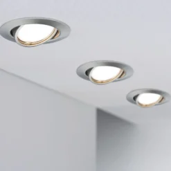 Paulmann Base empotrado LED 3 ud 3 step dim hierro