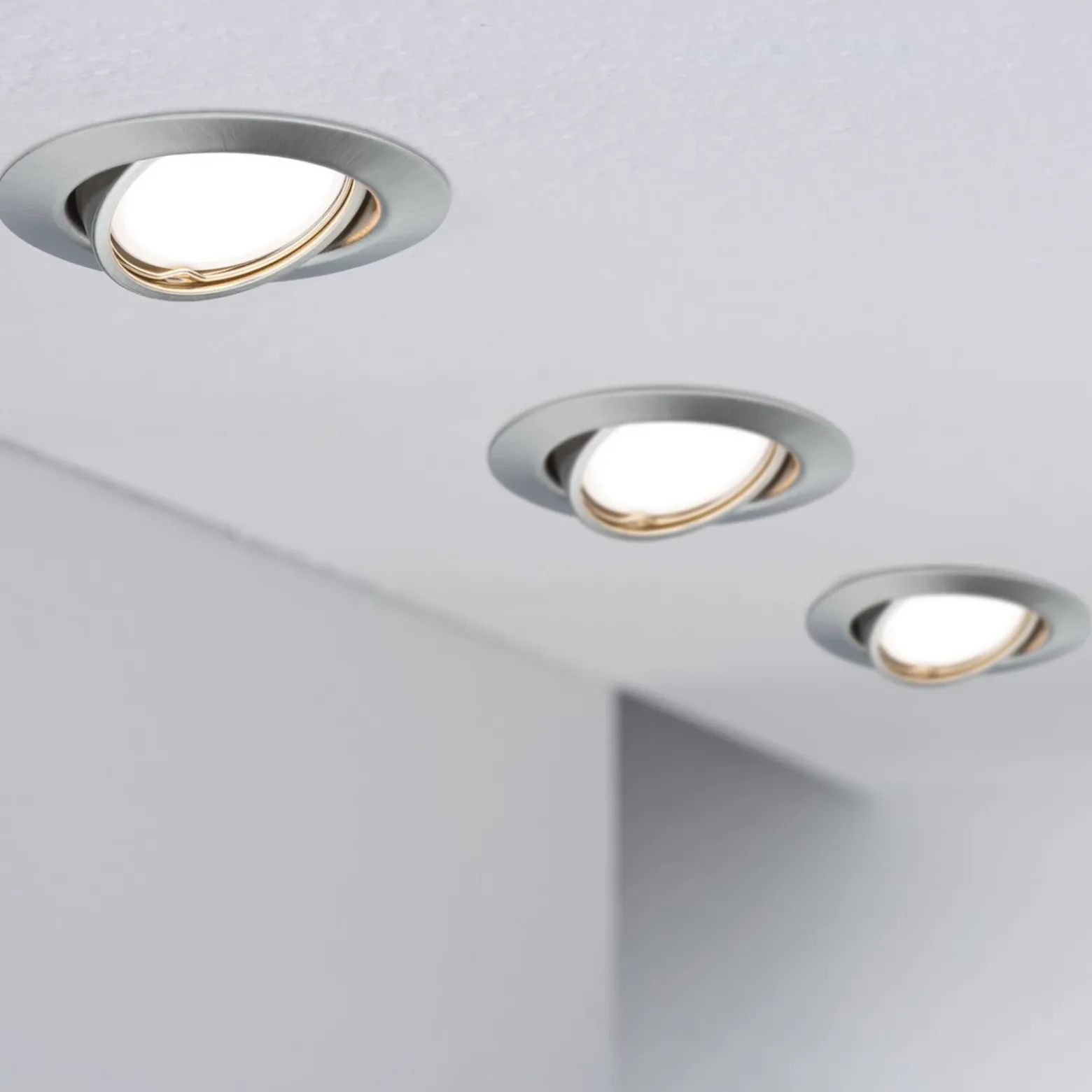 Paulmann Base empotrado LED 3 ud 3 step dim hierro