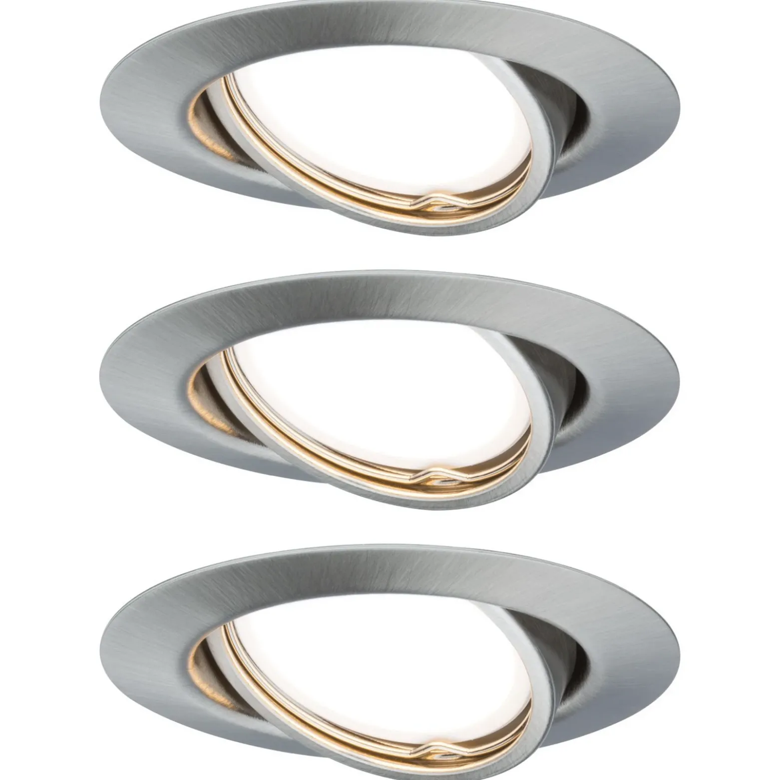 Paulmann Base empotrado LED 3 ud 3 step dim hierro