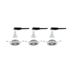 Paulmann Base foco empotrado GU10 3 ud, hierro