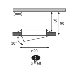 Paulmann Base foco empotrado GU10 3 ud, hierro