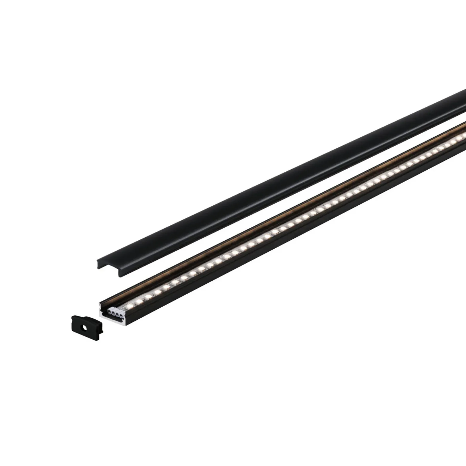 Paulmann Base Profil, negro, negro, 1m
