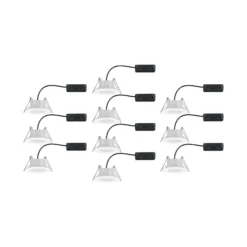 Paulmann Calla, blanco, atenuable y orientable, 4000 K, 9 cm, juego de 10