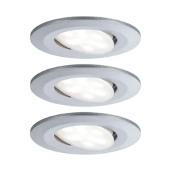 Paulmann Calla, cromado, atenuable y orientable, 4000 K, 9 cm, juego de 3
