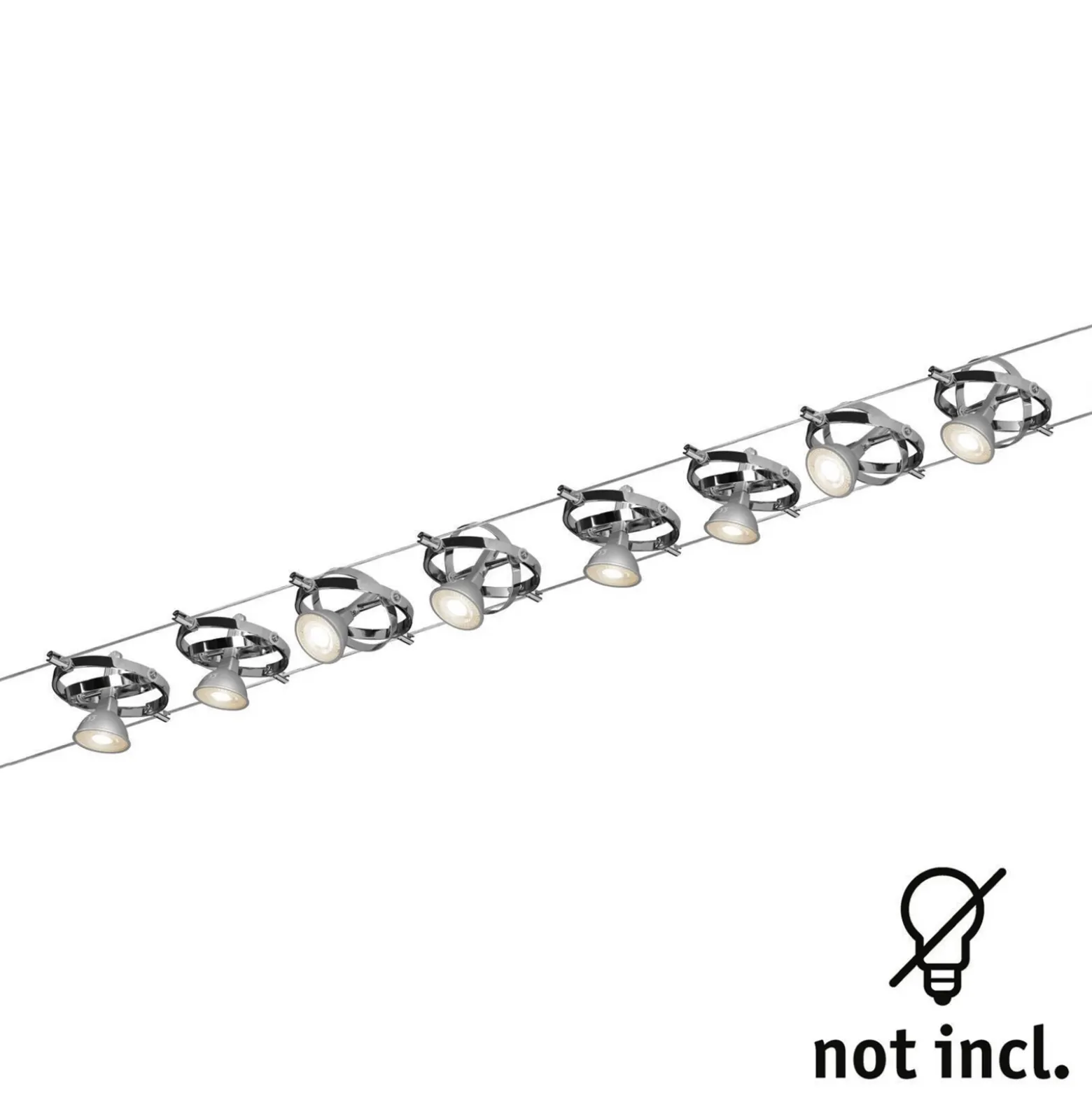 Paulmann Cardan sobre cable 8 cromo mate/cromo