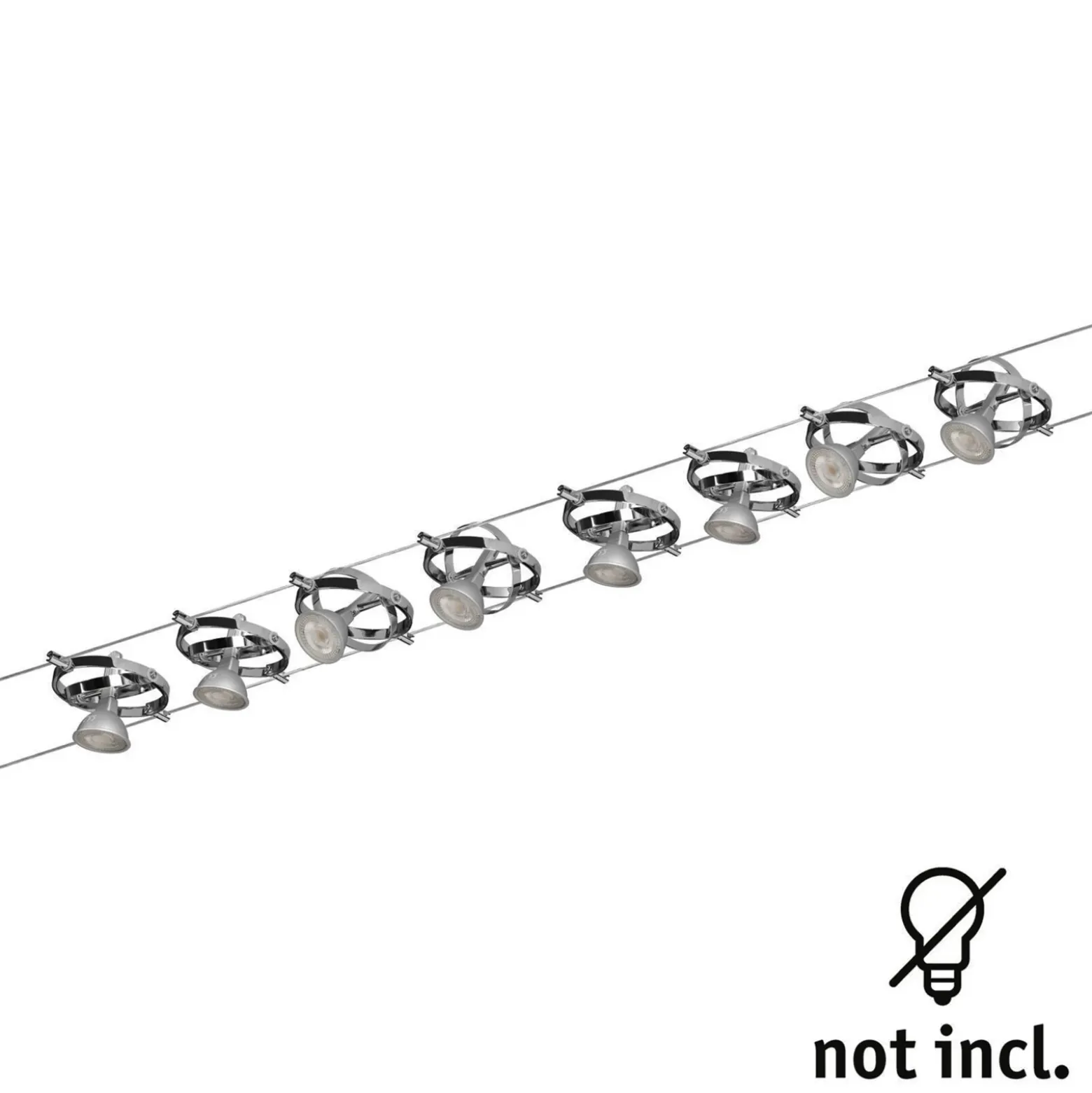 Paulmann Cardan sobre cable 8 cromo mate/cromo