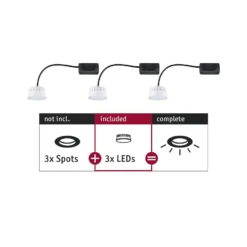 Paulmann Choose Coin LED 100° 6W 2.700K 3 ud