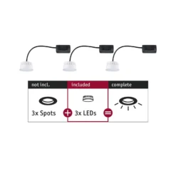 Paulmann Choose Coin LED 100° 6W 2.700K 3 ud