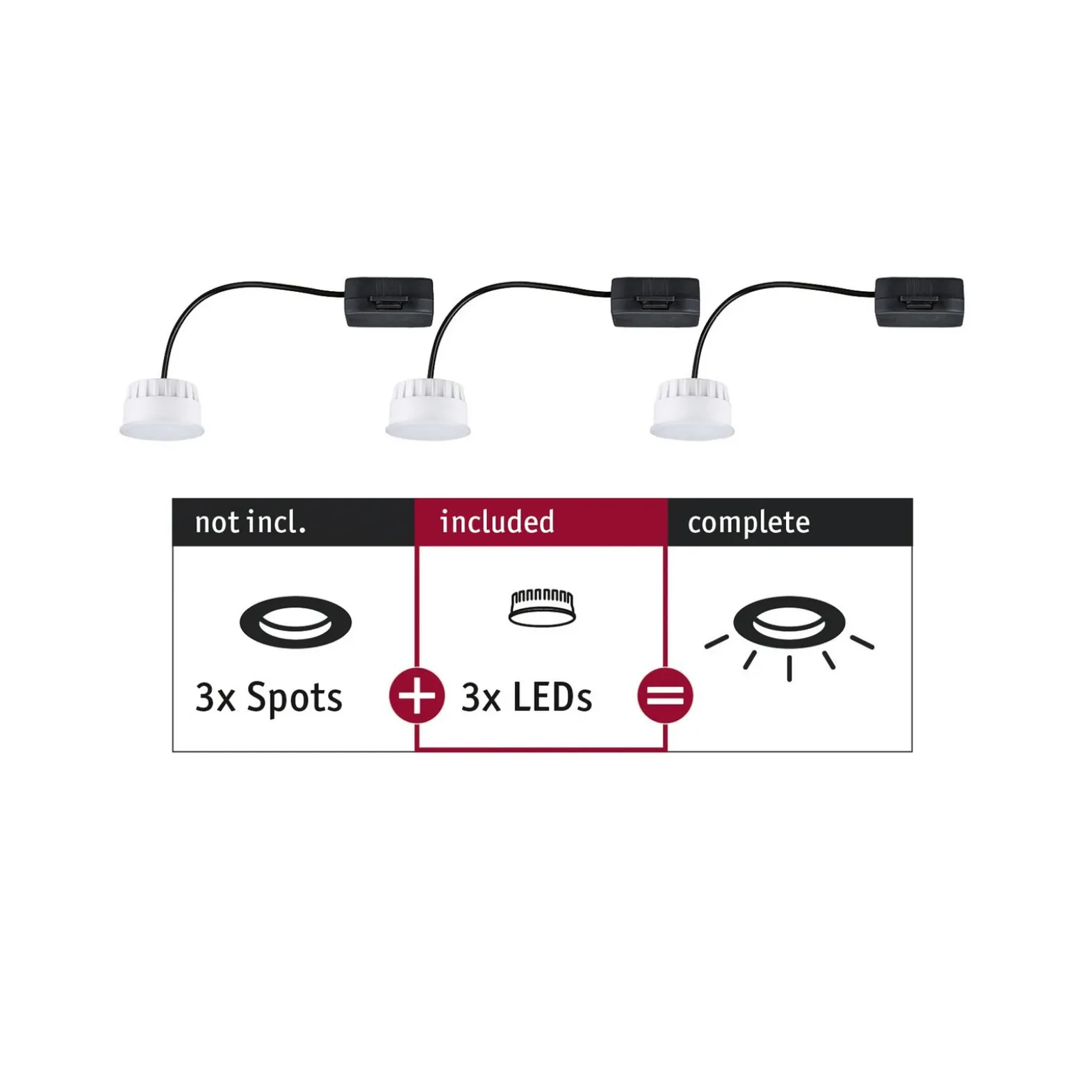 Paulmann Choose Coin LED 100° 6W 2.700K 3 ud