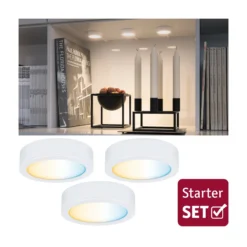 Paulmann Clever Connect Disc de muebles, set de 3