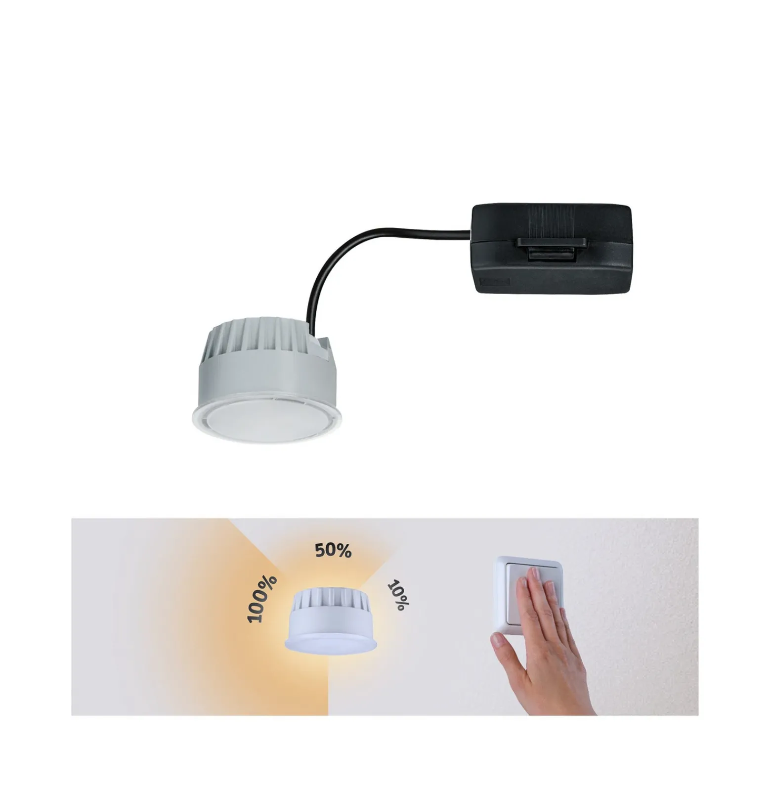 Paulmann Coin Nova LED 3 step dim 100° 6W 4.000K