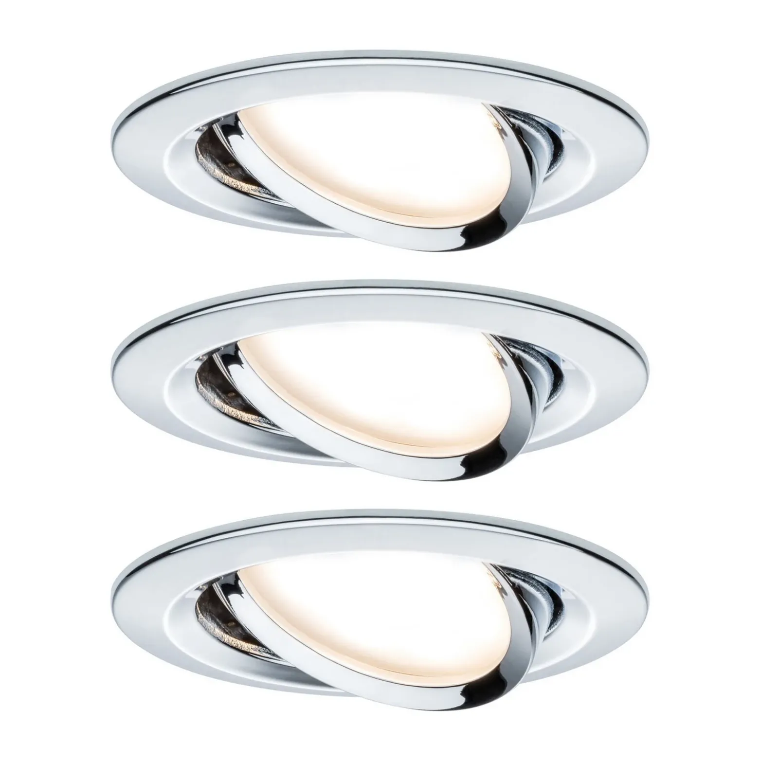Paulmann Coin Slim empotrado LED cromo dim 3 ud