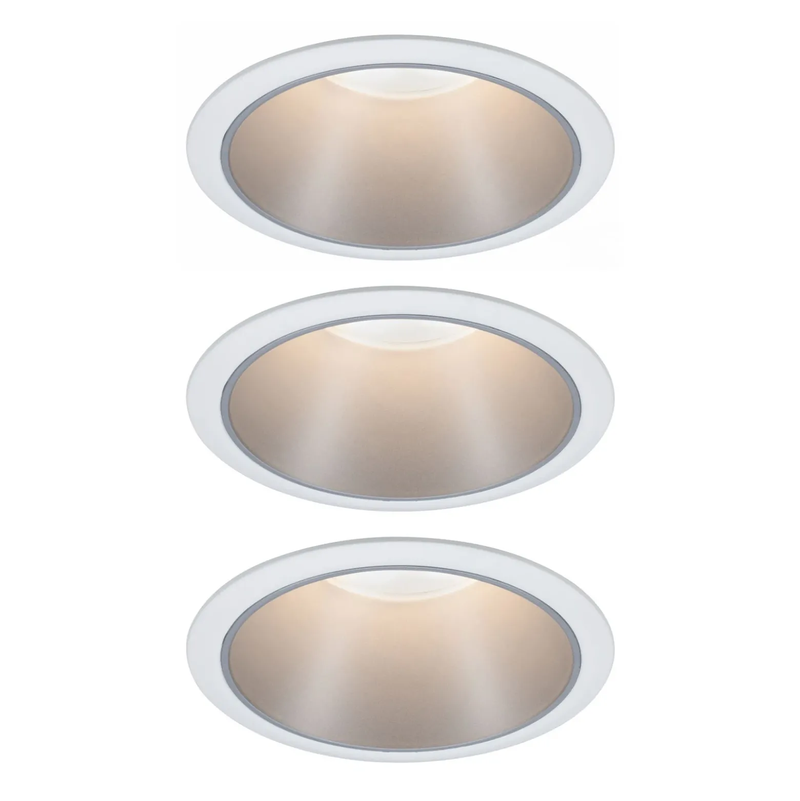 Paulmann Cole Foco LED plateado-blanco, juego de 3