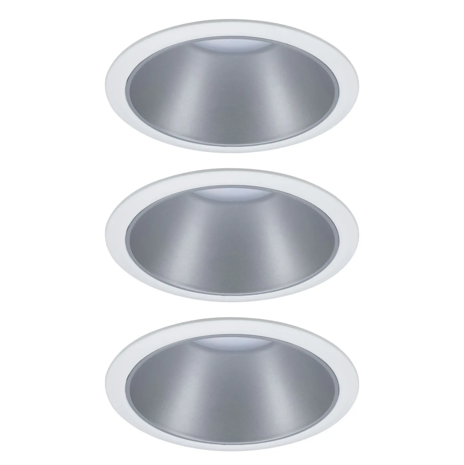 Paulmann Cole Foco LED plateado-blanco, juego de 3