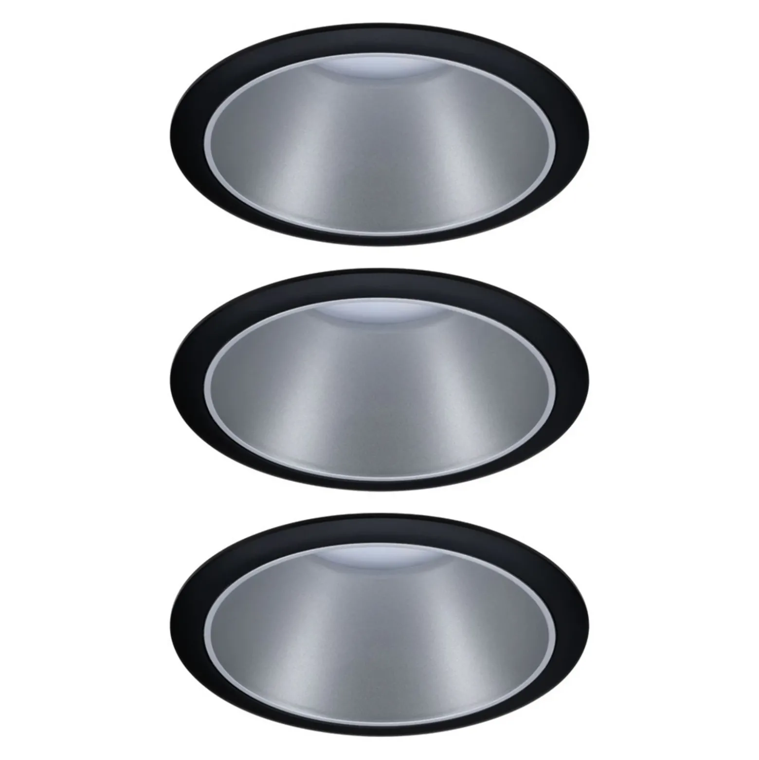 Paulmann Cole foco LED plateado-negro, juego de 3 unidades