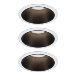 Paulmann Cole spotlight LED, negro-blanco, set 3